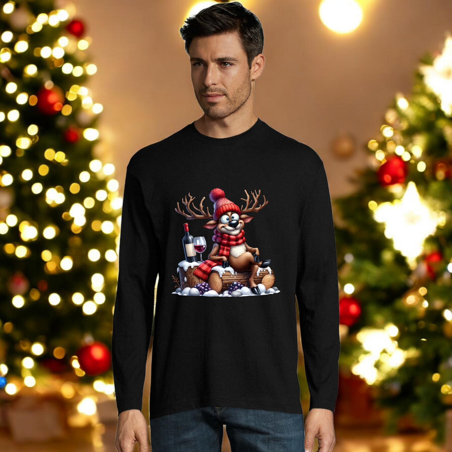 Camiseta Reno vinito manga larga