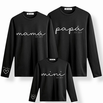 Camiseta Papa-Mama Mini Cuore manga larga