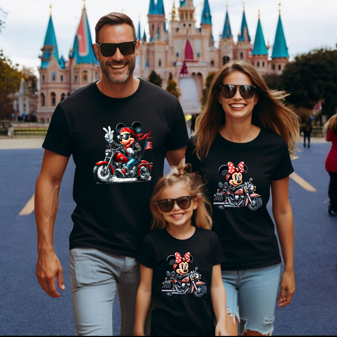 Camiseta Mickey-Minnie Moteros