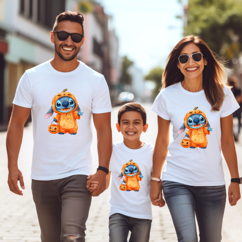 Camiseta Stitch Calabaza