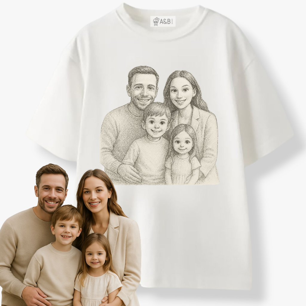 Camiseta Familia a Lápiz