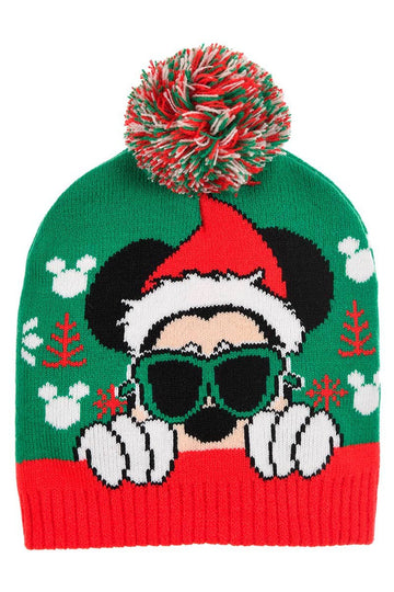 Gorro Mickey Navidad pompón