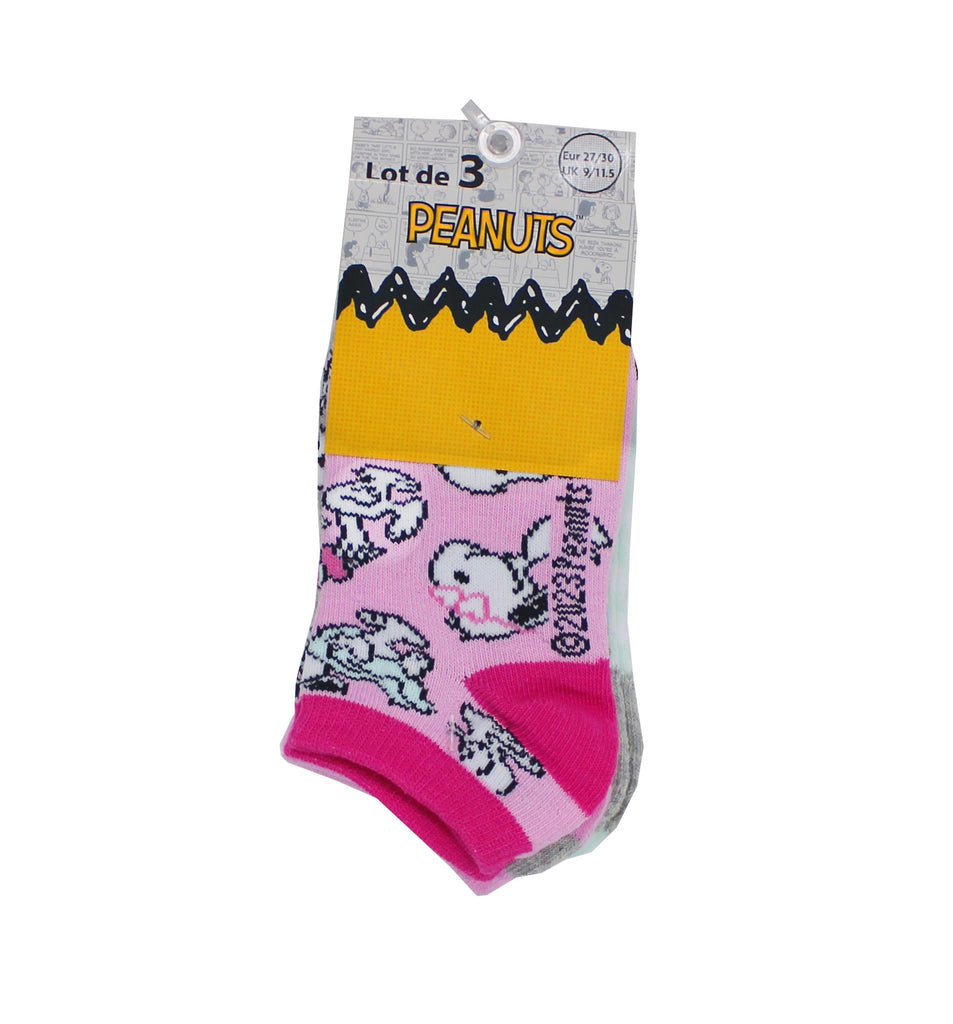 Calcetines Snoopy pack de 3 pink